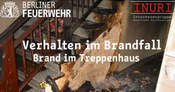 Brand im Treppenhaus - Verhalten im Brandfall