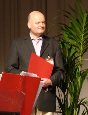 Dr. Münch bei der Verleihung des Excellence Awards der vfdb