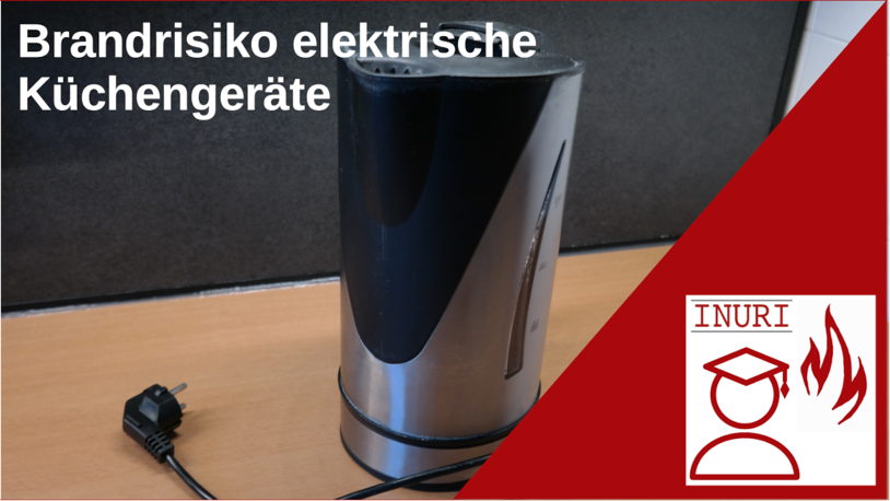 Brandrisiko elektrischer Küchengeräte, Beispiel Wasserkocher