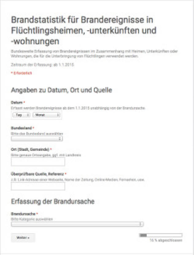 Bild Google-Meldeformular