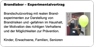 Brandlabor - Experimentalvorträge