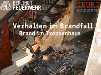 Film Verhalten im Brandfall - Brand im Treppenhaus